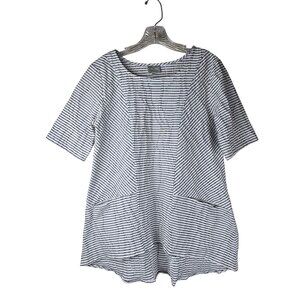Niche Nilgun Derman Striped Friday Tunic Top‎ XS White & Black